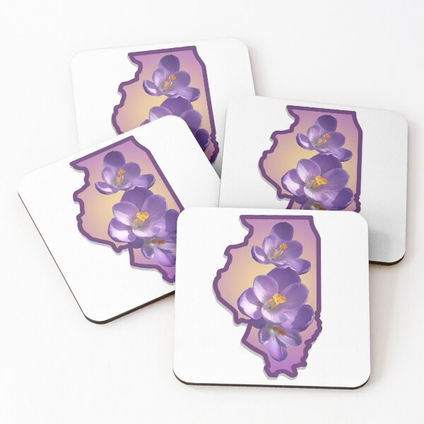 Item preview, Illinois with State Flower (Violet) designed and sold by ChefOCreations.
