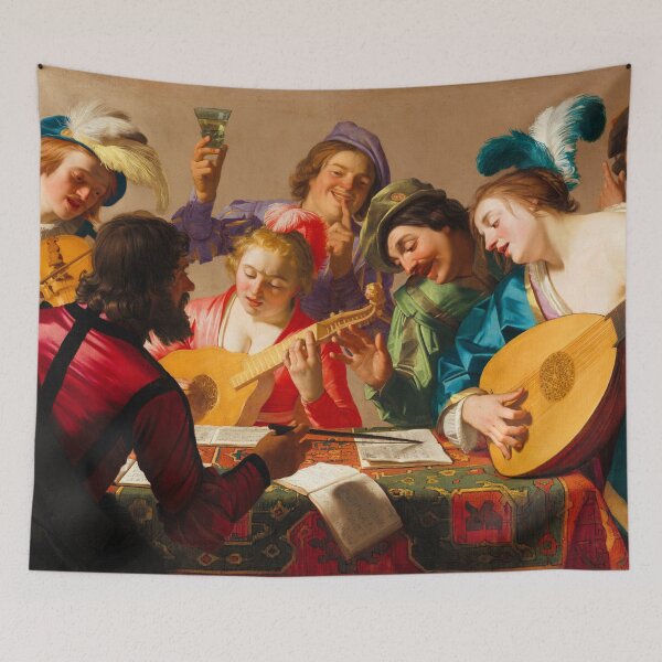 Item preview, The Concert by Gerard van Honthorst Art Print designed and sold by TheSoulOfArt.