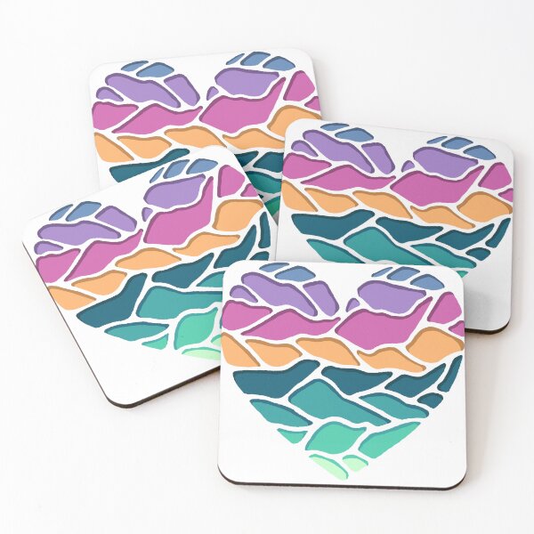 Item preview, Stained Glass Sunset Heart designed and sold by Brianne Nichols.