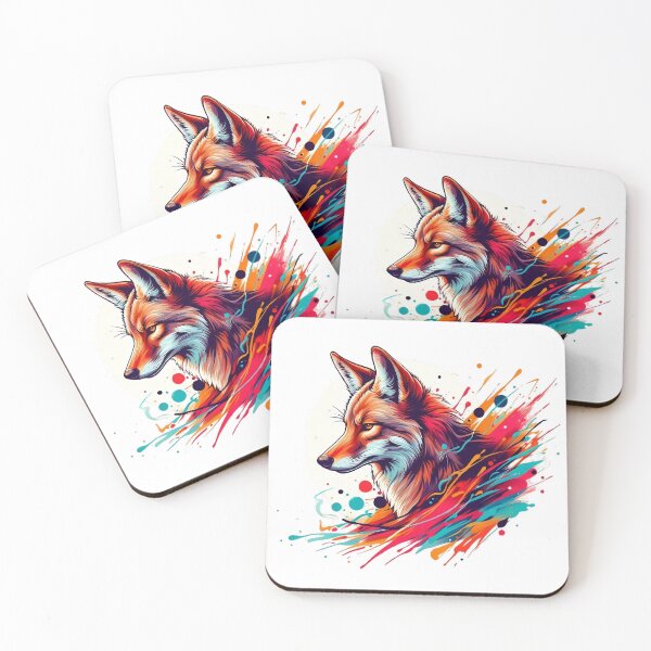 Item preview, cute and colorful Coyote designed and sold by Marcoshop10.