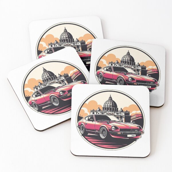 Item preview, A round logo of a Nissan 280z datsun Posing in Rome designed and sold by starter45.