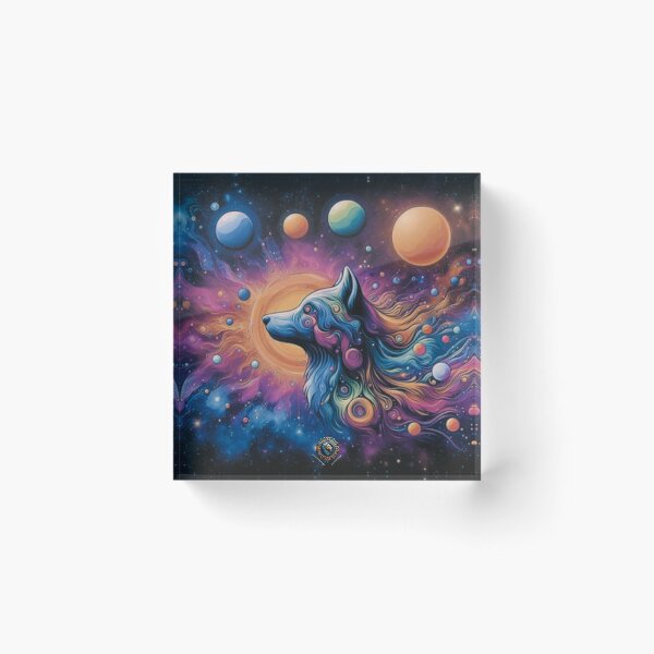 Item preview, Lunar Howl: Psychedelic Space Wolf Digital Art Collection designed and sold by ThingStore.