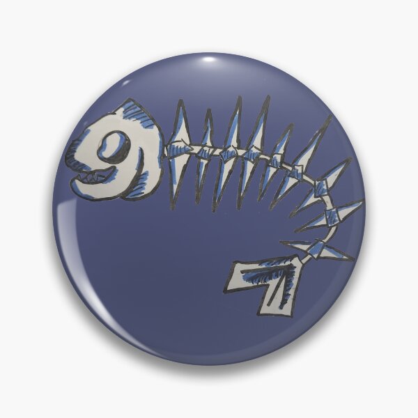 Item preview, happy fish bone -blue designed and sold by Echo-Bolt27.