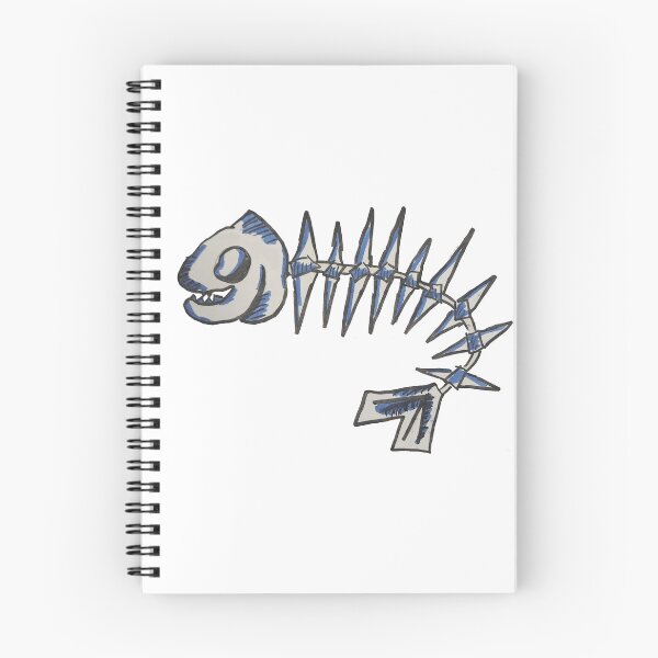 Item preview, happy fish bone -blue designed and sold by Echo-Bolt27.