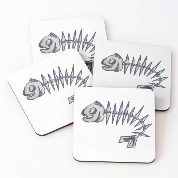 Item preview, happy fish bone -blue designed and sold by Echo-Bolt27.