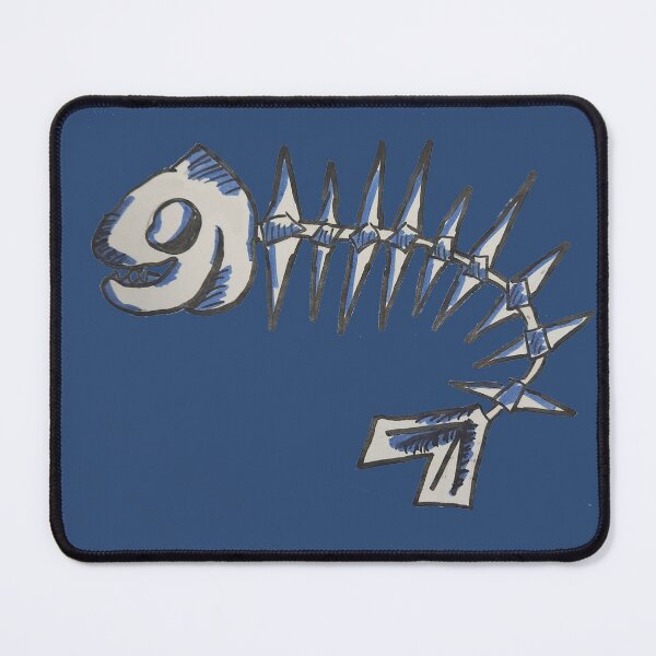 Item preview, happy fish bone -blue designed and sold by Echo-Bolt27.