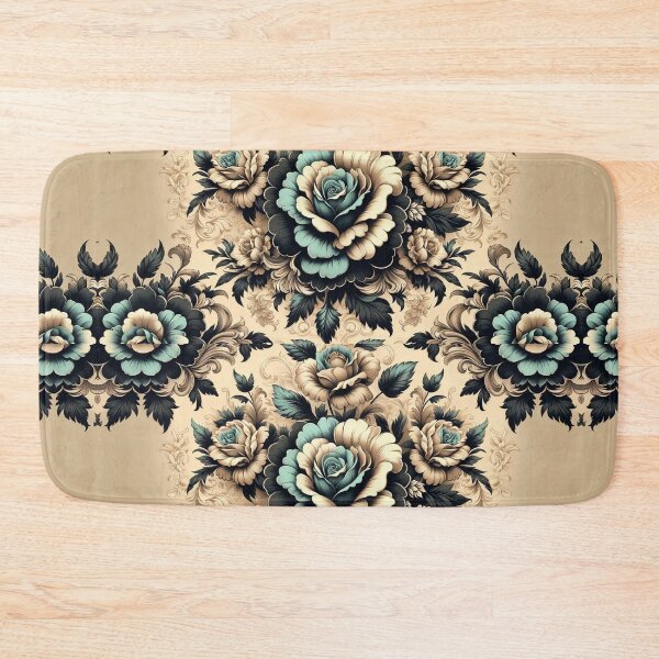 Item preview, Aqua & Tan Damask & Roses designed and sold by DesignsByPrnces.