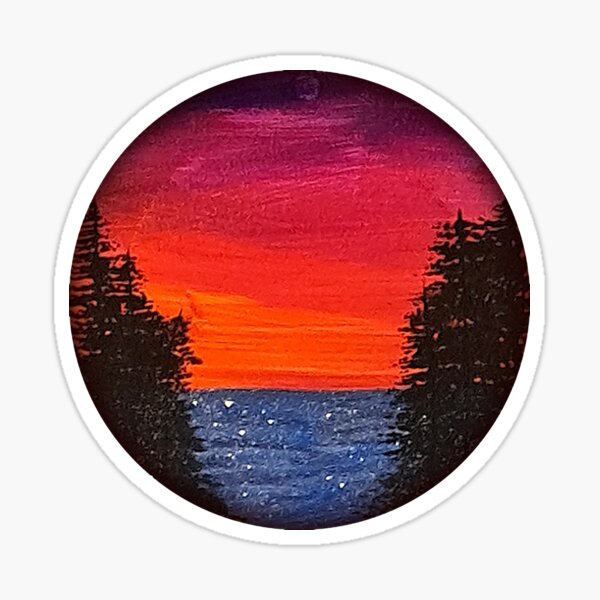 Sunset ocean Sticker
