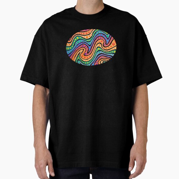 Rainbow Waves Oversized T-Shirt