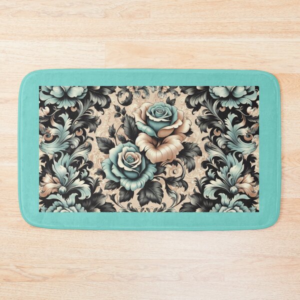 Item preview, Aqua & Tan Damask & Roses designed and sold by DesignsByPrnces.