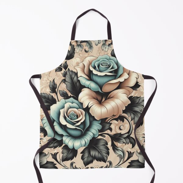 Item preview, Aqua & Tan Damask & Roses designed and sold by DesignsByPrnces.
