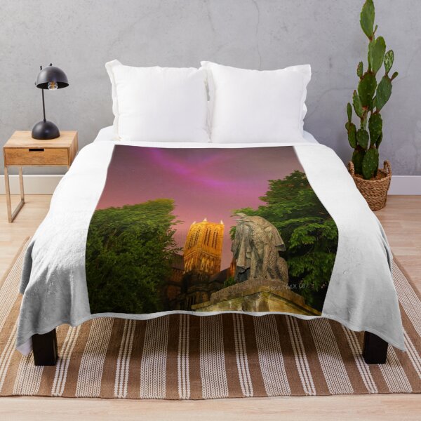 Item preview, The Northern Lights over Lincoln Cathedral designed and sold by Jondave.