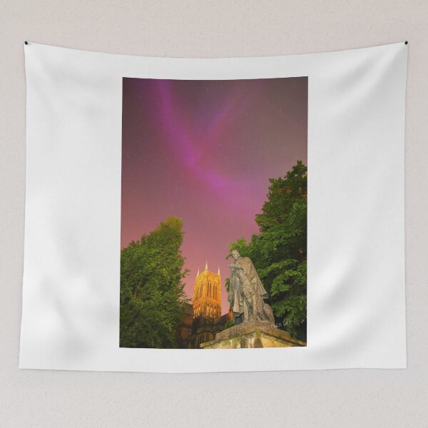 Item preview, The Northern Lights over Lincoln Cathedral designed and sold by Jondave.