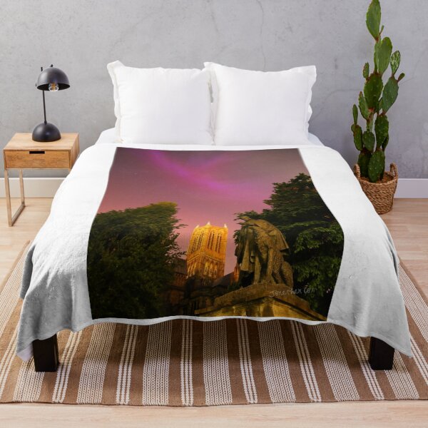 Item preview, The Northern Lights over Lincoln Cathedral designed and sold by Jondave.