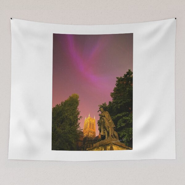 Item preview, The Northern Lights over Lincoln Cathedral designed and sold by Jondave.