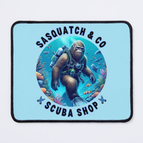 Item preview, Funny Scuba, Sasquatch Scuba Shop, Beach Vacation designed and sold by LoveAudra.