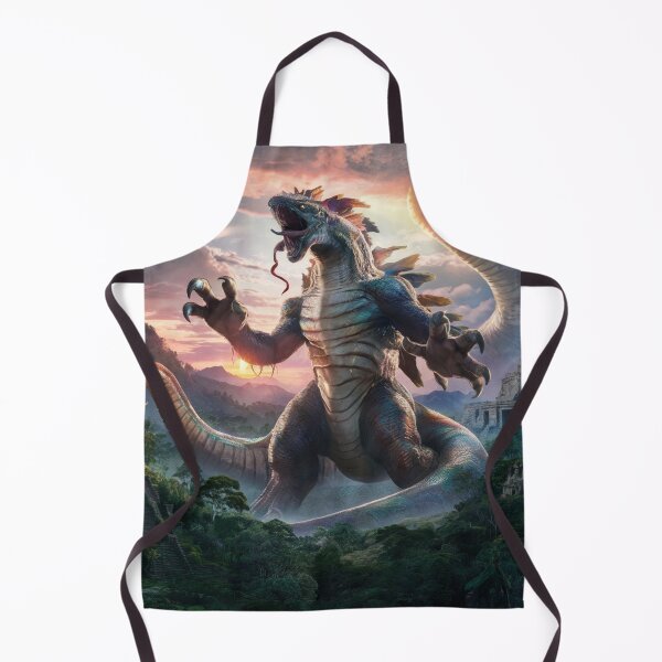 Item preview, Titan Kaiju Quetzalcoatl, a serpentine creature, towering over a lush Mexican jungle. designed and sold by Titan33.