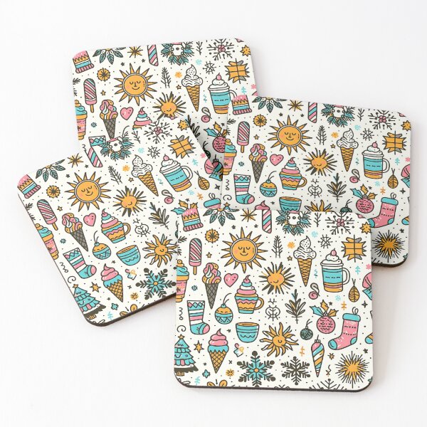Item preview, Merry Christmas Doodle Seamless Pattern designed and sold by Haji  Kamora.