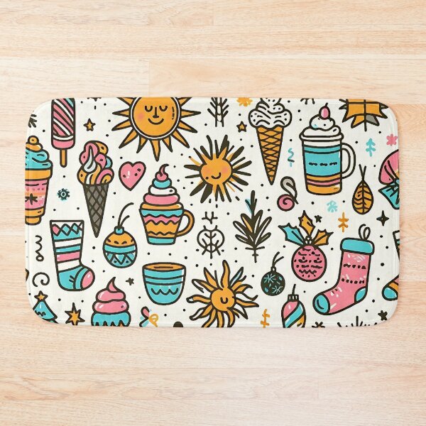 Item preview, Merry Christmas Doodle Seamless Pattern designed and sold by Haji  Kamora.