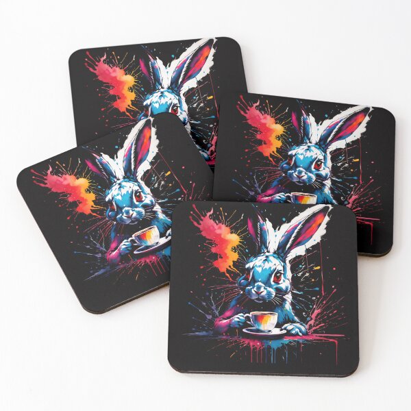 Item preview, A relaxing coffee with a rabbit designed and sold by CreativMee.