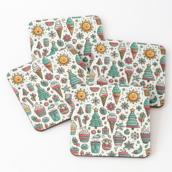 Item preview, Merry Christmas Doodle Seamless Pattern designed and sold by Haji  Kamora.