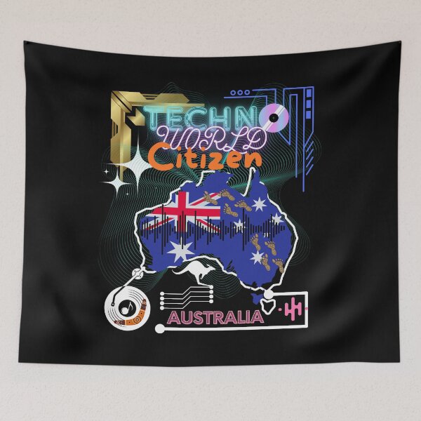 Item preview, Techno world citizen Australia designed and sold by MM-flight-art.