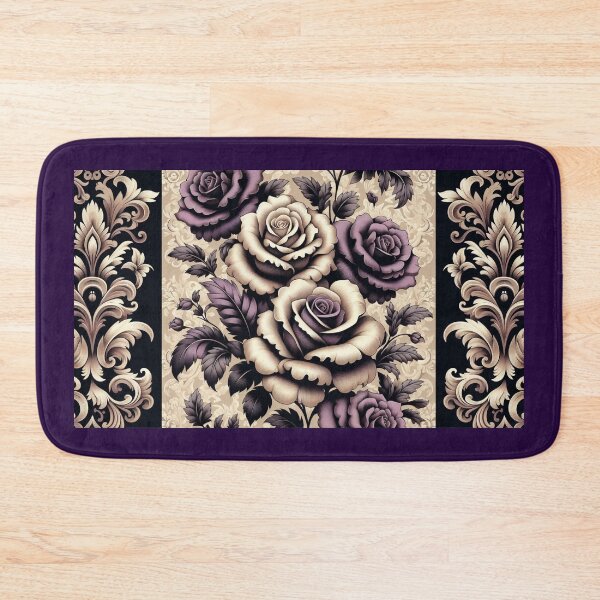 Item preview, Tan & Purle Damask & Roses designed and sold by DesignsByPrnces.