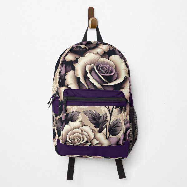 Item preview, Tan & Purle Damask & Roses designed and sold by DesignsByPrnces.