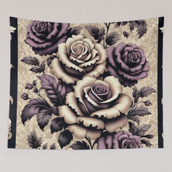 Item preview, Tan & Purle Damask & Roses designed and sold by DesignsByPrnces.