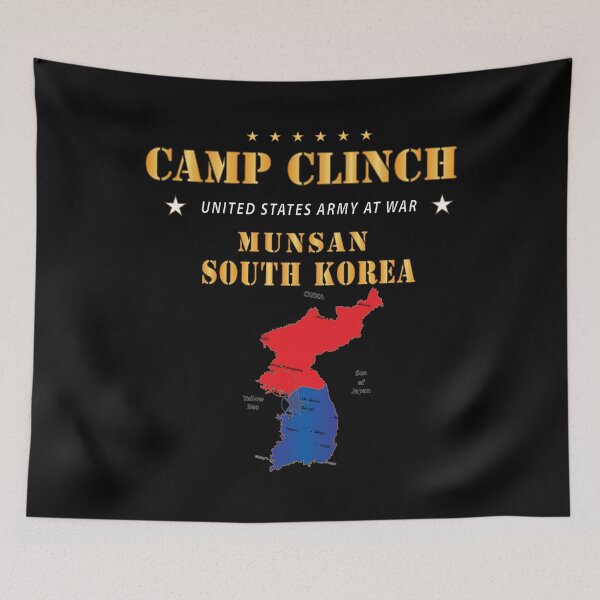 Item preview, Camp Clinch - Munsan - South Korea w Map - Vert X 300 designed and sold by Military Insignia Products.