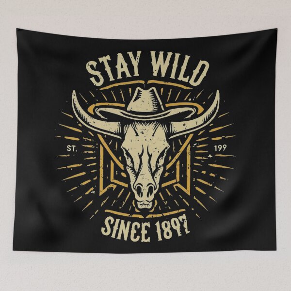 Item preview, Stay Wild Steer Skull designed and sold by MDMEJ.