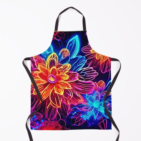 Item preview, Glowing Neon Flowers Art designed and sold by Health And Fitness Posts e-Store.