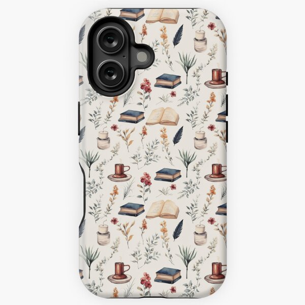 Bookish Flora - Beige iPhone Tough Case