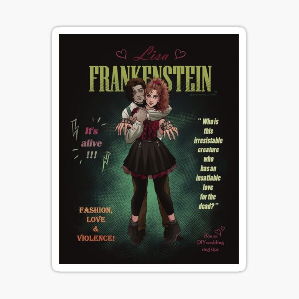 Autocollant Rétro "Frankenstein Chop Shop" - Style Hot Rod Pétrole - Brillant - Pour Voiture, Moto, Casier