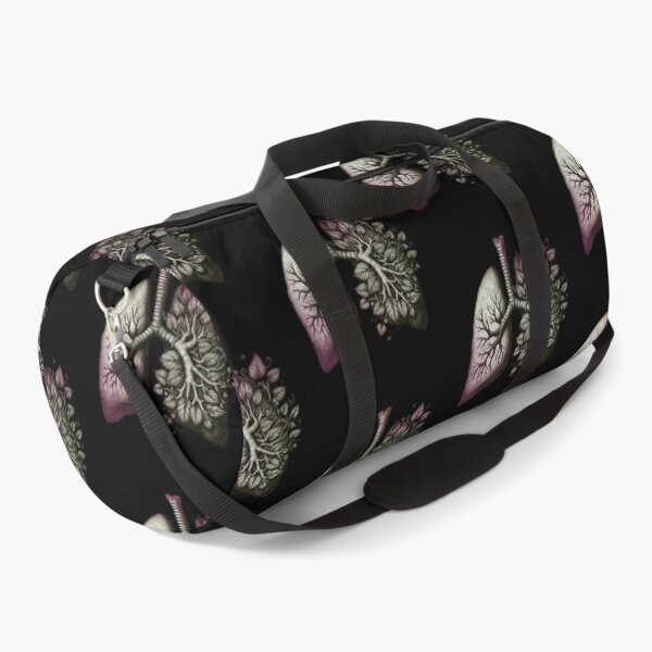 Item preview, Lungs with climbing plant and branches, purple and green, cancer awareness, bloom floral, anatomy, watercolor designed and sold by Collagedream.