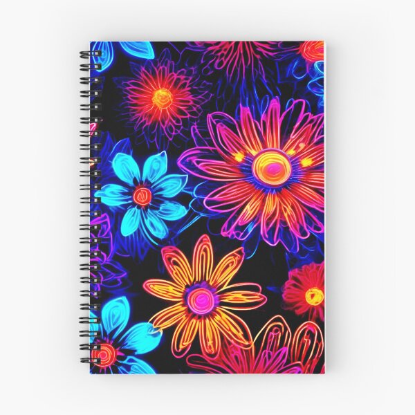 Item preview, Vibrant Neon Fantasy Flowers designed and sold by Health And Fitness Posts e-Store.