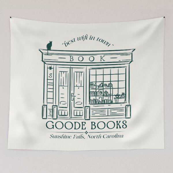 Item preview, Goode Books - bookstore green designed and sold by Neadoodles.