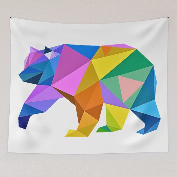 Item preview, Cubist Bear Geometric Colorful designed and sold by dmr studio.