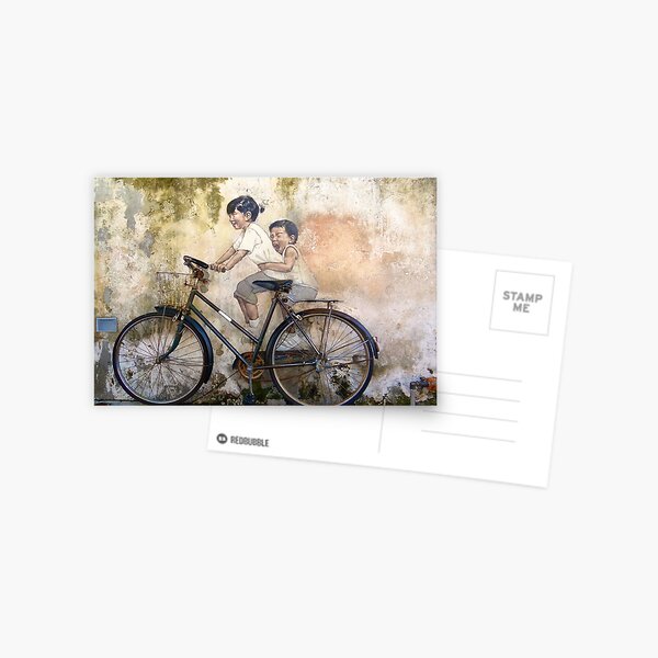 Item preview, Kids On Bicycle - Graffiti Art - Georgetown - Penang Island - Malaysia  designed and sold by exploramum.