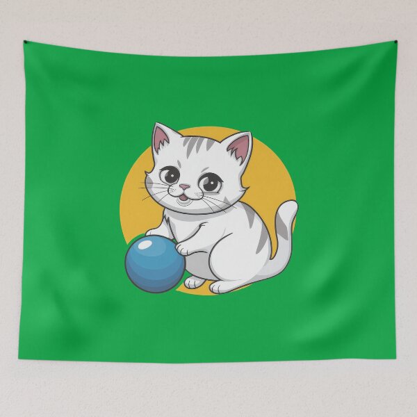 Item preview, White Kinkalow Playing With A Ball designed and sold by MGRcompany.