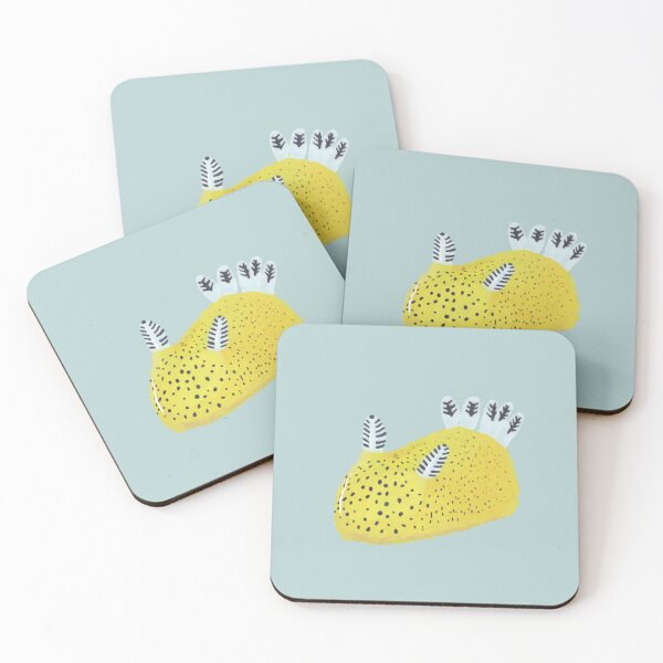 Item preview, Nudibranch - sea slug - Monterey Dorid - sea green designed and sold by Poulpimousse.