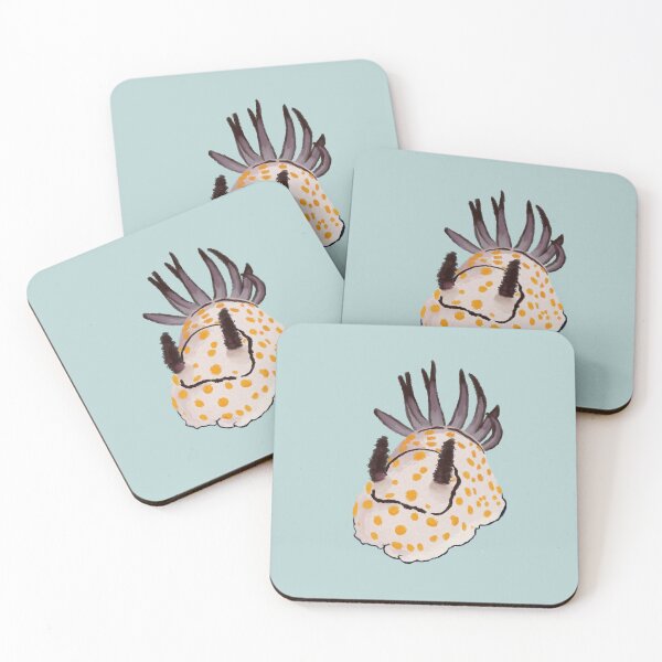 Item preview, Nudibranch - sea slug - Goniobranchus annulatus - sea green designed and sold by Poulpimousse.
