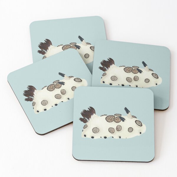 Item preview, Nudibranch - sea slug - Jorunna funebris - sea bunny - green water designed and sold by Poulpimousse.
