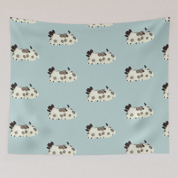 Item preview, Nudibranch - sea slug - Jorunna funebris - sea bunny - green water designed and sold by Poulpimousse.