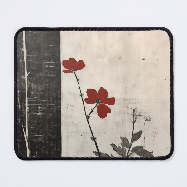 Item preview, Abstract japandi red flower designed and sold by filigreedigital.