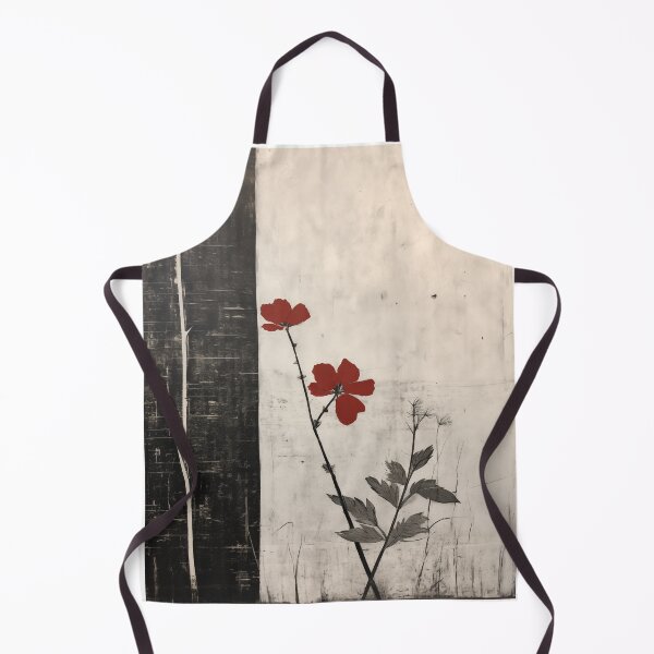 Item preview, Abstract japandi red flower designed and sold by filigreedigital.