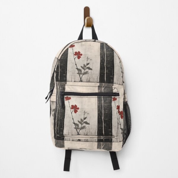 Item preview, Abstract japandi red flower designed and sold by filigreedigital.