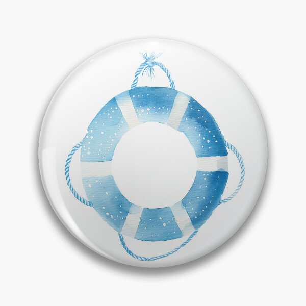 Item preview, Charming Lifebuoy Watercolor Design for Nautical Decor designed and sold by WishMerge.