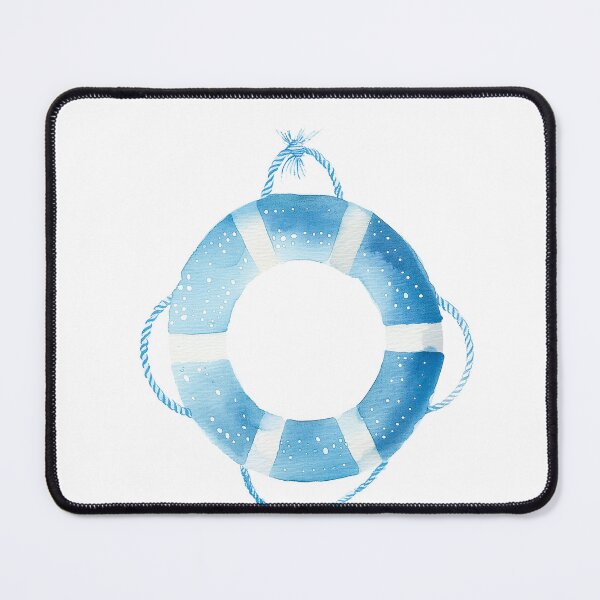 Item preview, Charming Lifebuoy Watercolor Design for Nautical Decor designed and sold by WishMerge.