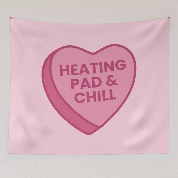 Item preview, heating pad and chill candy heart designed and sold by triplewatersign.